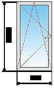 Вікно металопластикове двостулкове поворотно-відкидне ALMPlast 700х1400мм Вікно металопластикове двостулкове поворотно-відкидне ALMPlast 700х1400мм