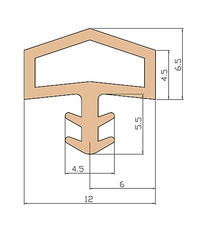 Уплотнитель TRELLEBORG профиль L3001