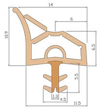Уплотнитель TRELLEBORG профиль L5011