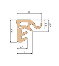 Уплотнитель TRELLEBORG профиль L5020