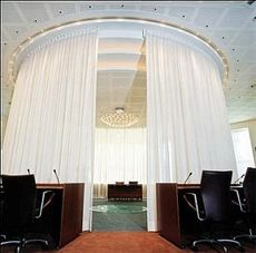 Электрокарнизы для штор, от тюли до занавеси для сцены