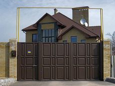 Въездные ворота из филенки