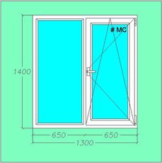 Конструкция-01 REHAU Euro-70 (СПД 4-12-4-8-4)