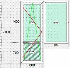 Балконный дверной блок VEKA Euroline 64.