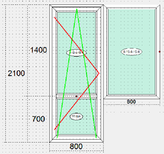 Пластиковый балконный блок VEKA Euroline 64.