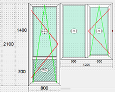 Окно+дверь VEKA Euroline 64