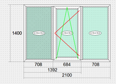 Окна для офиса VEKA Euroline 64