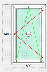 Глухое окно VEKA Euroline 64