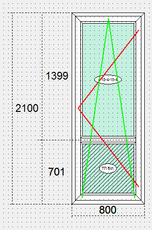 Двери с ручкой на балкон VEKA SoftLine AD70.