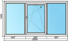 Стандартное окно Hoffen 2000*1400