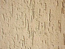 Утепление стен пенопластом, короед, барашек, покраска.