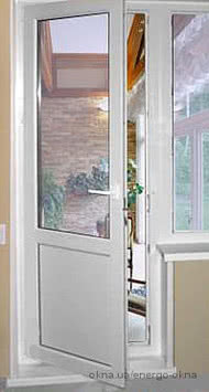 Алюминиевая балконная дверь 800х2200