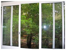 Раздвижное окно алюминиевое 2400х1000