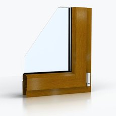 Вікно Золотий Дуб Зов. 1300х1400 Rehau 3 камери