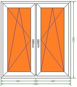 Окно кухонное из профиля REHAU