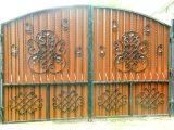 Ворота металлические с элементами ковки