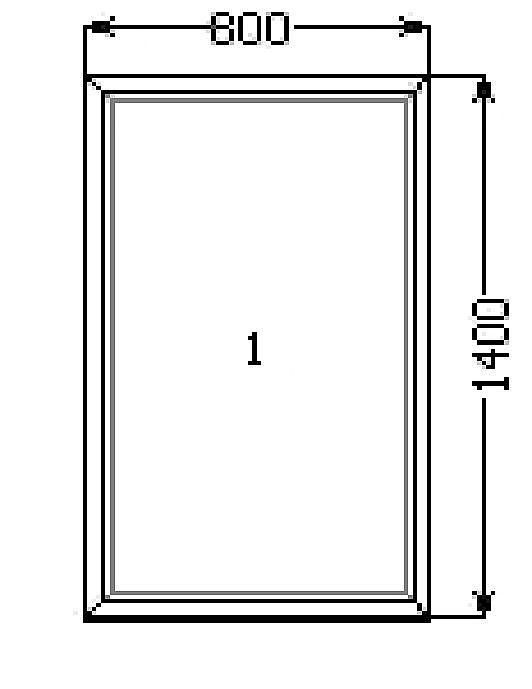 Окно 1-створчатое "глухое" WSD 8 series Окно 1-створчатое "глухое" WSD 8 series