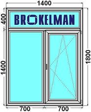 Окно с фрамугой - Т-образное