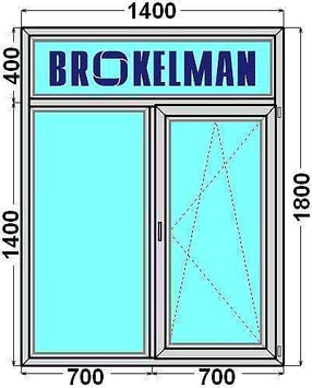 Вікно з фрамугою - Т-подібне
