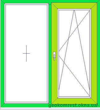 Окно металлопластиковое LIDER размером 1,20x1,10