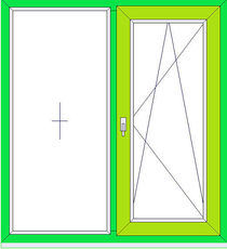 Окно металлопластиковое aluplast Ideal 2000 размером 1,20x1,10