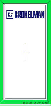 Окно 800*1400 одностворчатое глухое Brolelman XL 4-16-4 Фурнитура: Sigenia.