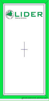 Вікно 800 * 1400 одностворчатое глухе Lider 4-16-4 Endow.