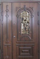 Двери входные полуторка 3D фрезурування, патина