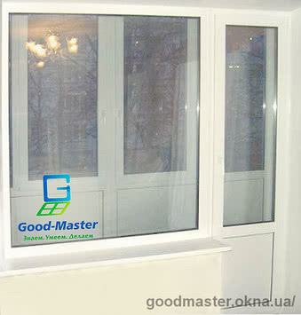Балконный блок VEKA с двухкамерным стеклопакетом от компании Good Master.