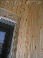 Отделка откосов деревом!