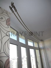 Гнутый трубчатый карниз в комплекте