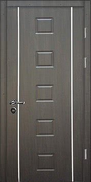 Входные двери с алюминевыми вставками на МДФ-накладках