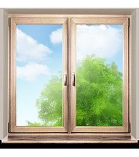 Деревянные евроокна из сосны, со стеклопакетом