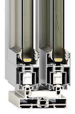 Системы оконно-дверные стандартные и раздвижные из алюминия.
