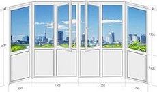 балкон ultra 2 створки