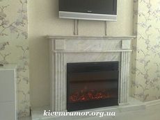 Порталы для электрических каминов из мрамора.