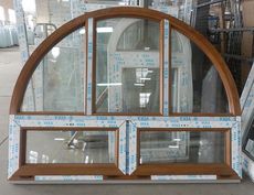 Арочное ламинированное окно 2000х1500 VEKA Softline 70