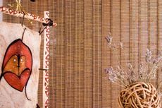 Жалюзи из плетеного дерева вертикальные