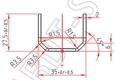 Армирующий профиль ALUPLAST 229024 x 2.0 mm