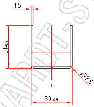 Підсилювач ALUPLAST 229001 x 1.5 mm