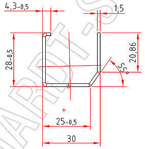 Армирующий профиль SALAMANDER 215025 X 1.5 mm