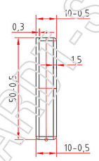 Труба-квадрат 50 х 10 х 1,5 mm