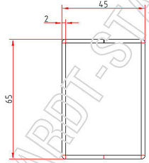Труба-квадрат 65 х 45 х 3,0 mm