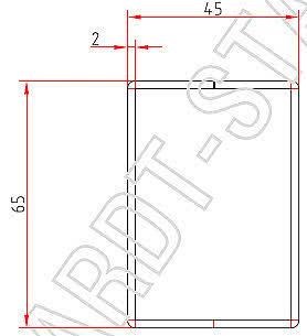 Труба-квадрат 65 х 45 х 3,0 mm