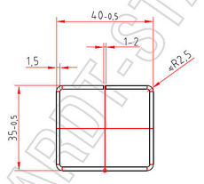 Труба - квадрат 35 X 40 х 1.5 mm