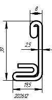 Армирующий профиль SCHUCO 202612 X 2.5 mm