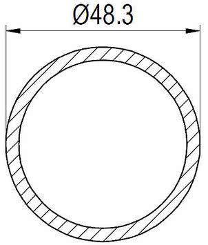 Усилитель ЭРКЕРА ТРУБА КРУГЛАЯ D 48.3 X 2.0 mm