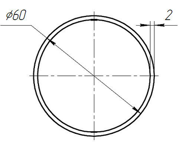 Усилитель ЭРКЕРА ТРУБА КРУГЛАЯ D 60 X 2.0 mm