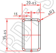 Труба-квадрат 35 х 20 х 1,5 mm