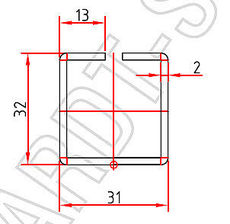 Армирующий профиль KBE 201 x 2.0 mm
